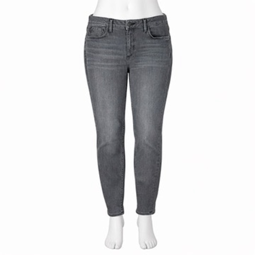 Lafayette 148 Mercer Jeans Mid Rise Ankle Length Skinny Leg Gray Size 29